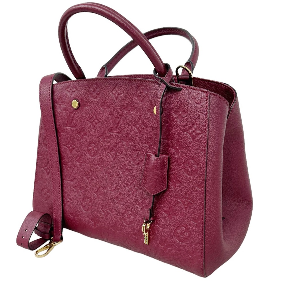 Louis Vuitton M41196 Montaigne MM Satchel Monogram Empreinte Amplant Pink Berry - Picture 7 of 11